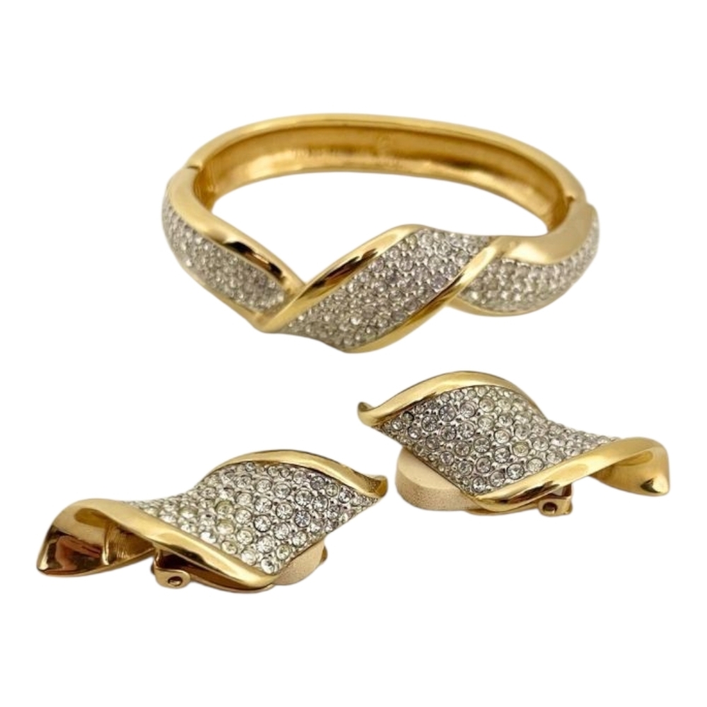 Swarovski Authentic Gold and Silver Bracelet Set